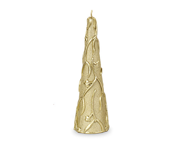 CANDELA ALBERO ORO DECORATO