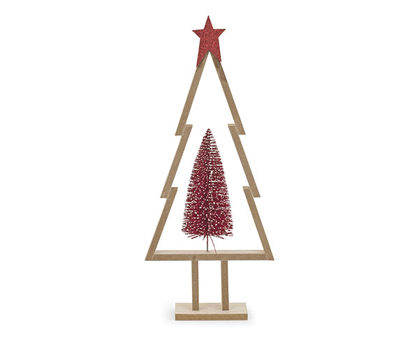 ALBERO LEGNO CON PINO ROSSO