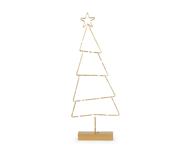 ALBERO METALLO DORATO CON LED