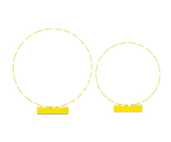 SET 2 CERCHI GIALLO CON LED