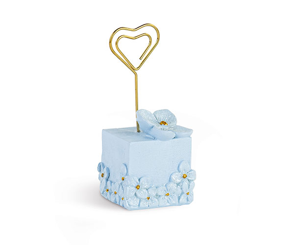 SEGNAPOSTO AZZURRO FIORI GLITTER